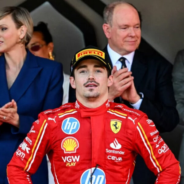 High-quality Ferrari Monaco GP racing suit inspired by Charles Leclerc's 2024 Formula 1 Monaco Grand Prix appearance.