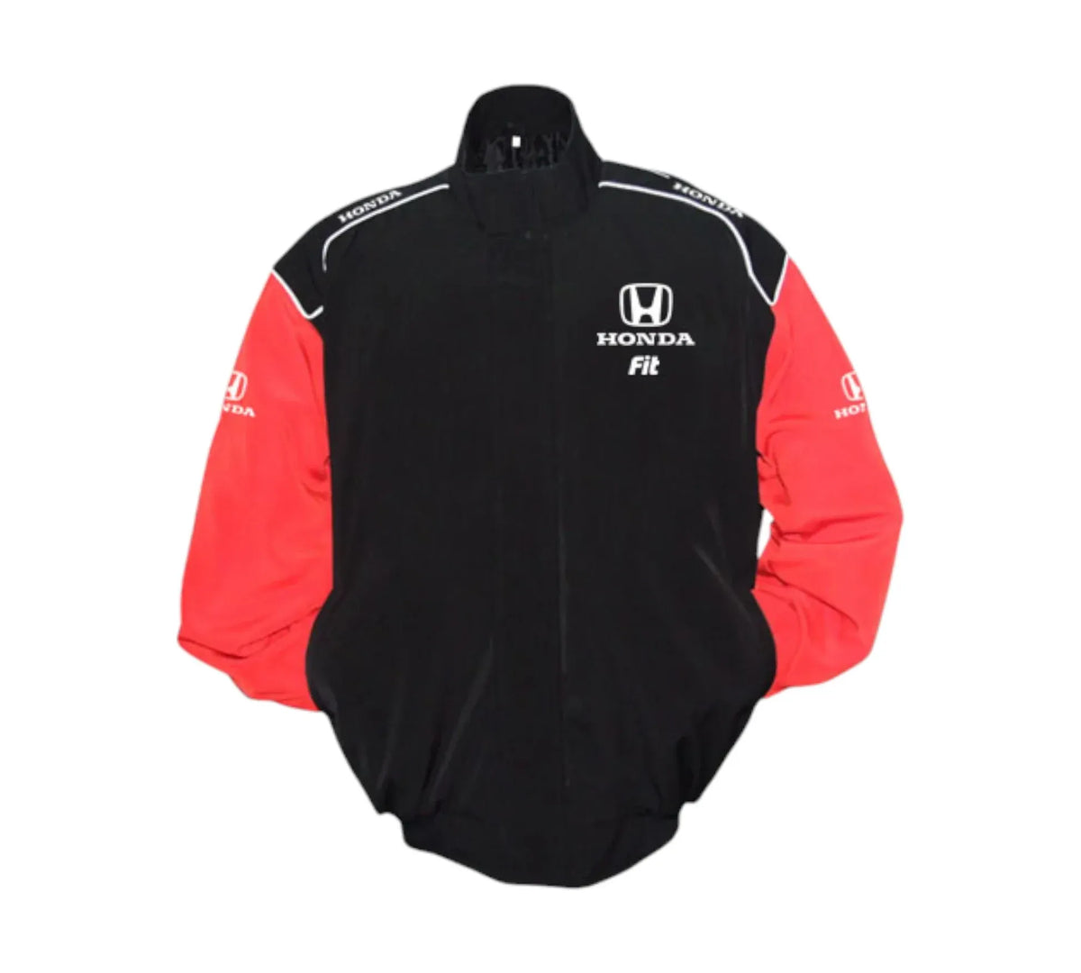 Brex Honda Fit Vintage Racing Jacket – Black & Red Motorsport Edition - racing jacket, view 2 | Brex International