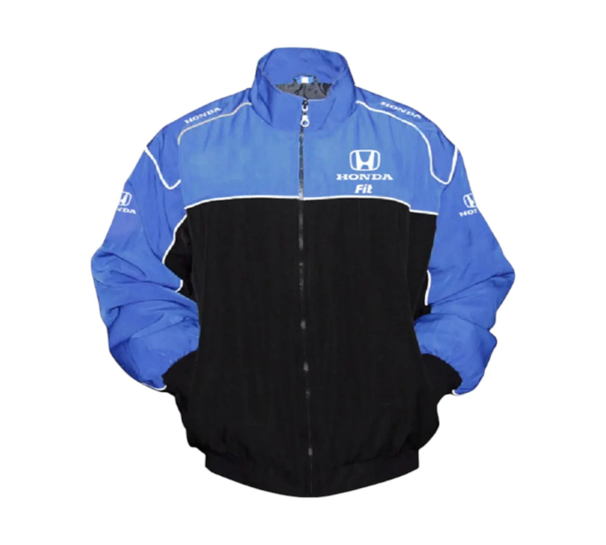 Brex Honda Fit Vintage Racing Jacket – Blue & Black Performance Edition - racing jacket, view 1 | Brex International