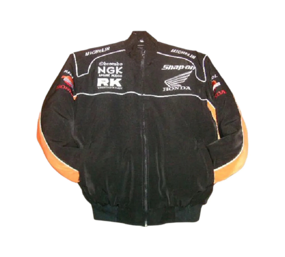 Brex Honda Repsol Snap-On Moto Racing Jacket – Black & Orange - racing jacket, view 1 | Brex International