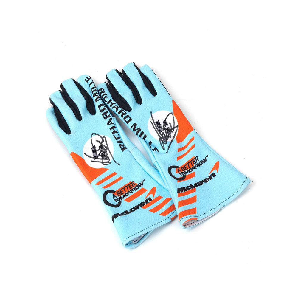 Lando Norris Rare Special Edition Gulf F1 Racing Gloves | Brex International