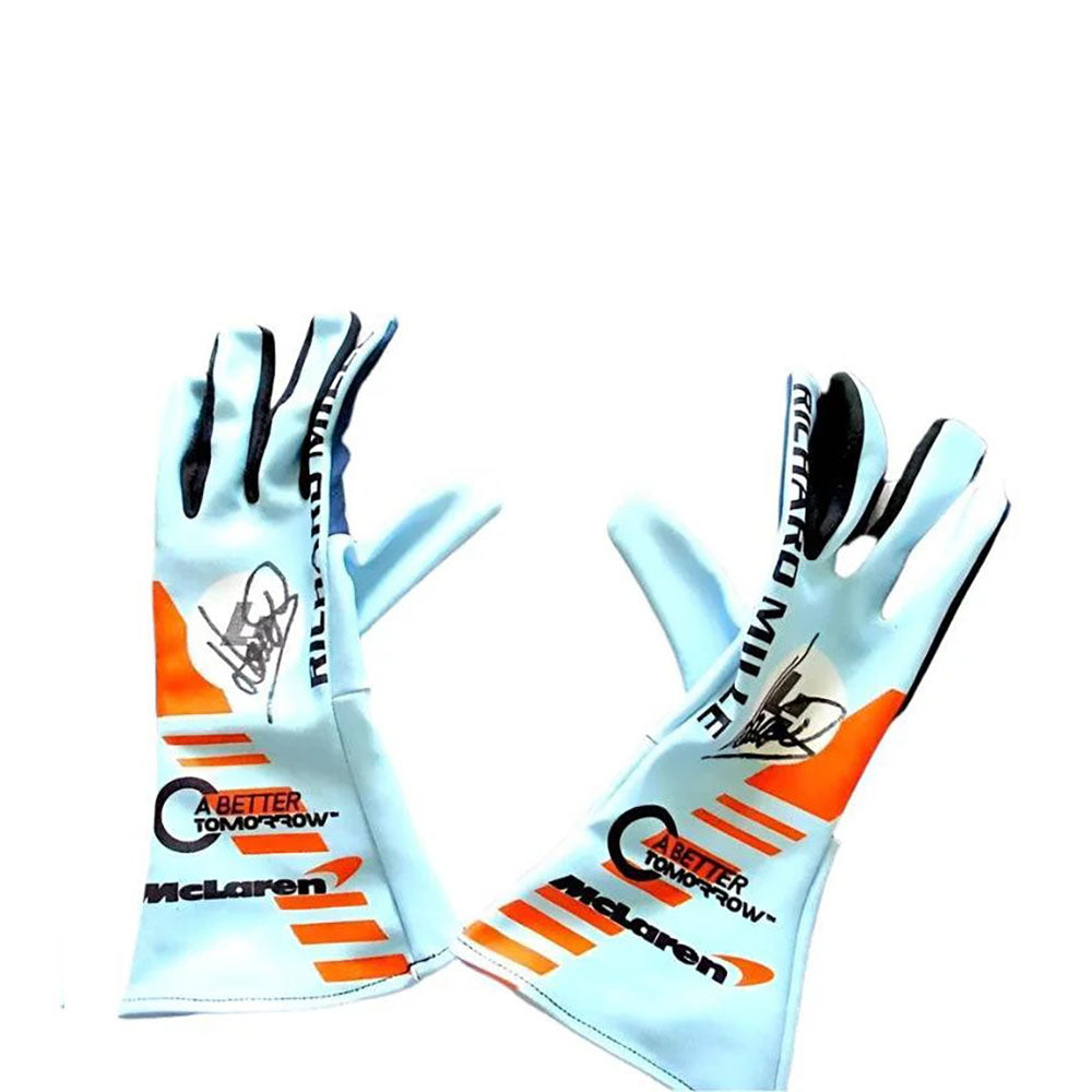 Lando Norris Rare Special Edition Gulf F1 Racing Gloves | Brex International