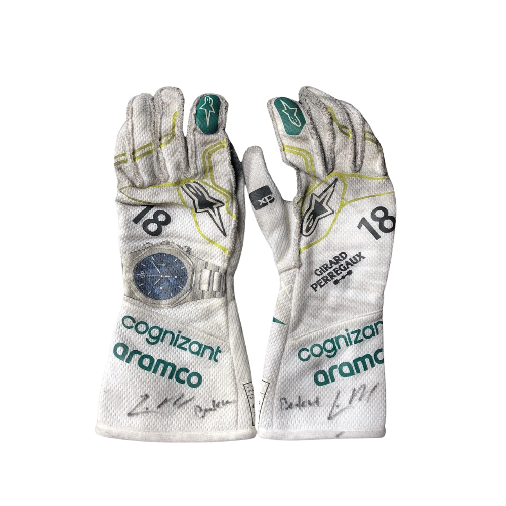 Lance Stroll 2023 Baku Worn F1 Racing Gloves | Brex International