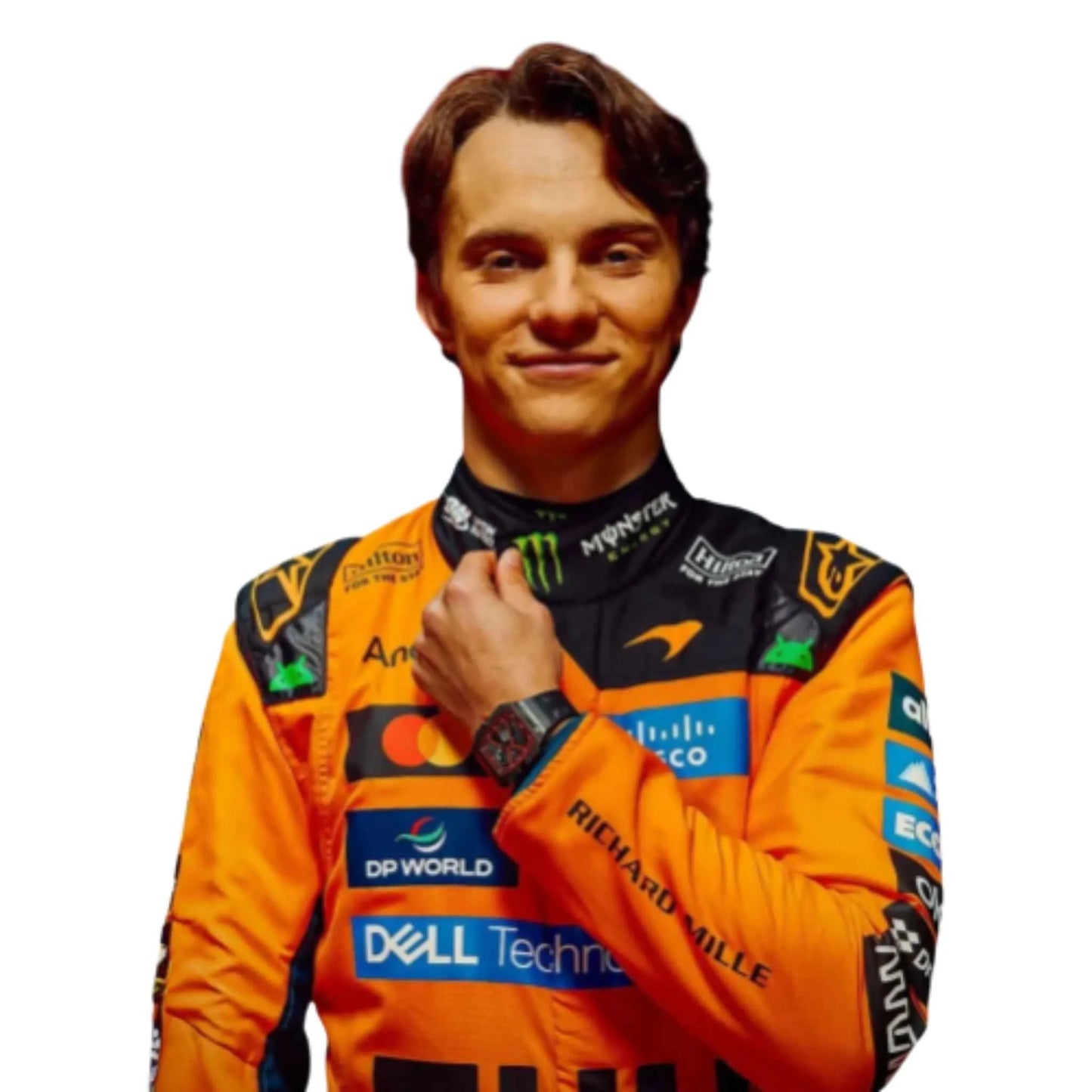 Premium Lando Norris McLaren Formula 1 racing suit designed for collectors and fans.