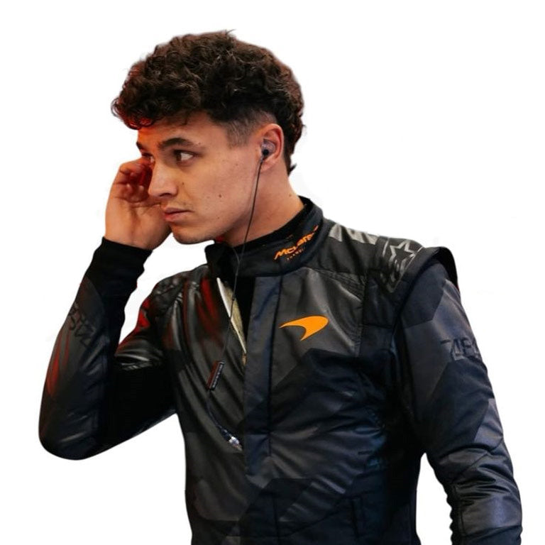 Premium Lando Norris McLaren Stealth Formula 1 racing suit for motorsport fans.