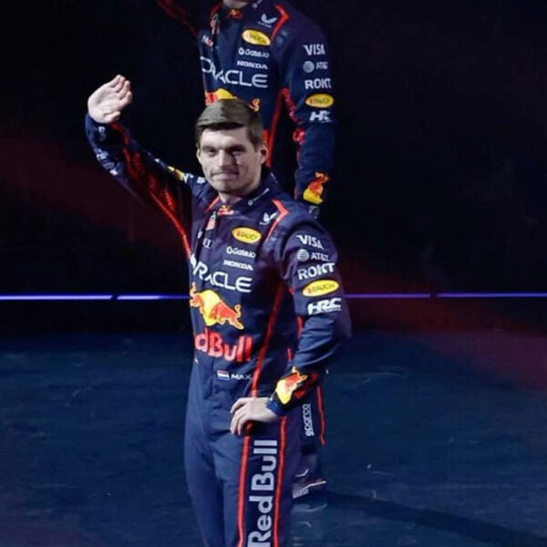 Premium Max Verstappen Formula One racing suit featuring authentic Red Bull Racing styling.