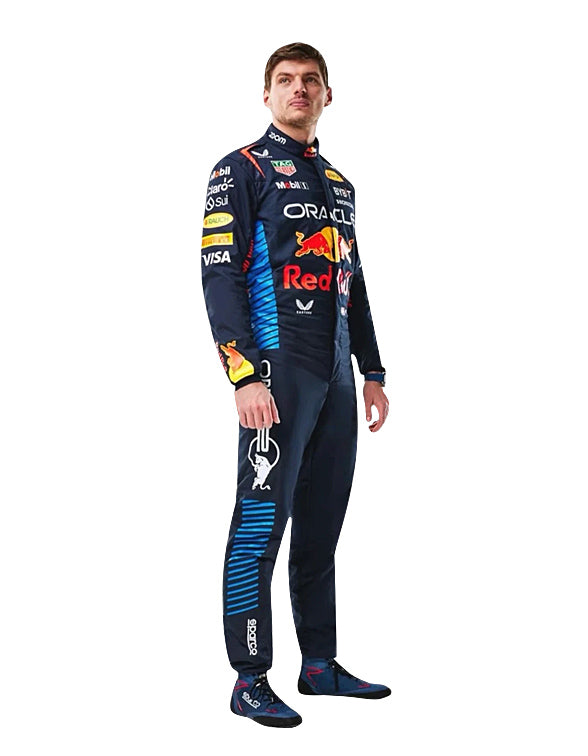 Premium Max Verstappen Formula One racing suit with authentic Red Bull Racing styling.