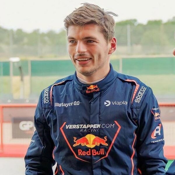 Max Verstappen motorsport racing suit designed for collectors and racing enthusiasts.