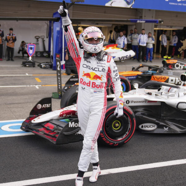 Max Verstappen Red Bull driver suit featuring premium motorsport-inspired graphics.
