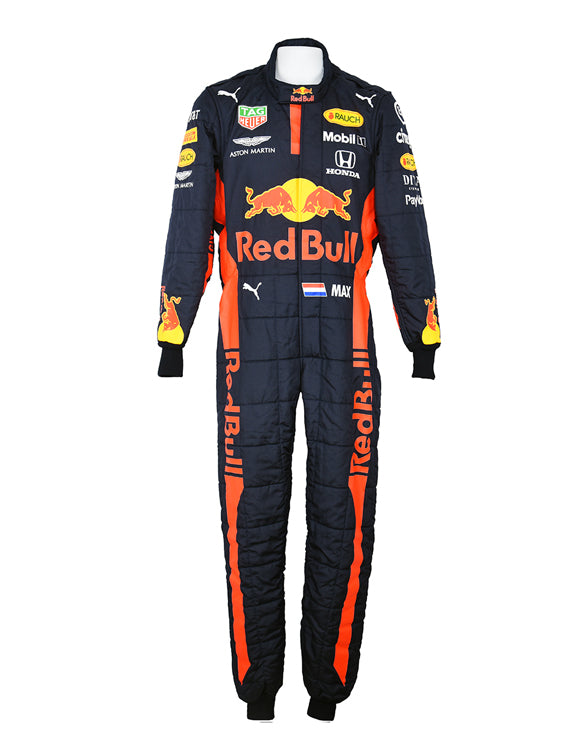 Premium Max Verstappen Red Bull Honda Formula One racing suit with authentic team styling.