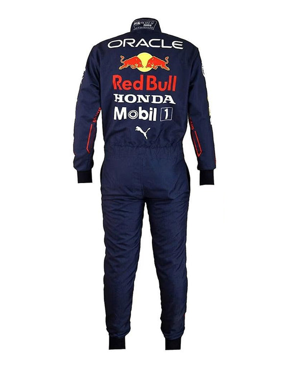 Premium Max Verstappen Red Bull Racing Formula 1 suit featuring authentic team-inspired graphics.