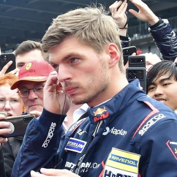Max Verstappen Red Bull racing suit inspired by elite motorsport performance.