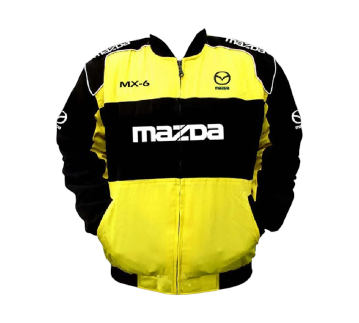 Brex Mazda MX-6 Yellow Black Vintage Racing Performance Jacket - racing jacket, view 1 | Brex International