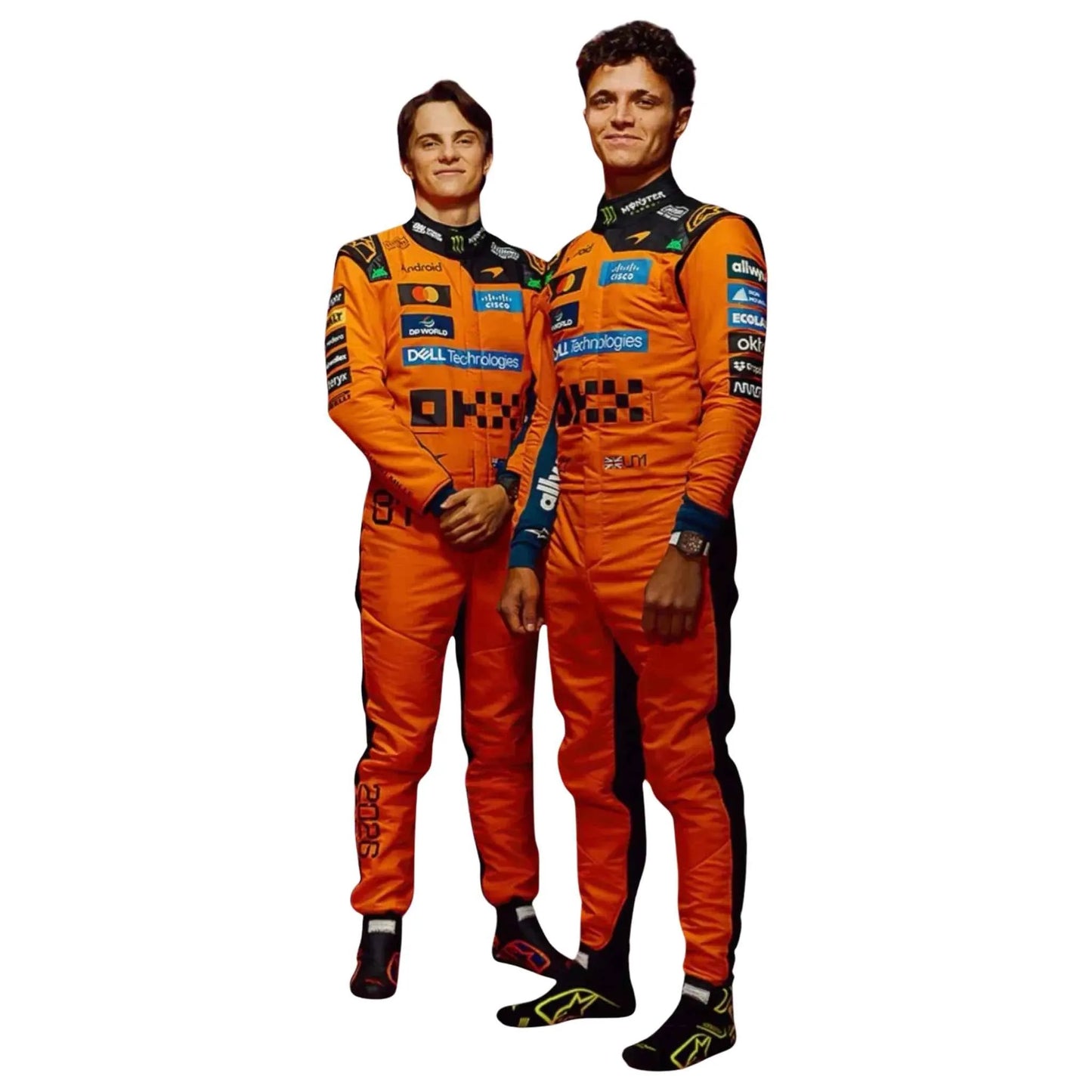McLaren F1 Team racing jumpsuit featuring authentic motorsport-inspired styling.