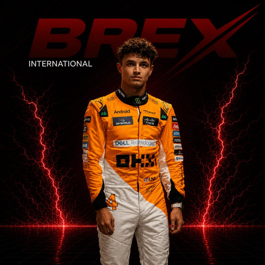 McLaren Lando Norris 2024 Singapore GP F1 racing suit inspired by the Marina Bay night race.