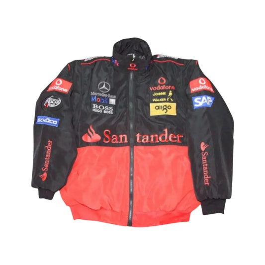 Brex McLaren Mercedes Santander Vintage F1 Racing Jacket – Retro GP Edition - racing jacket, view 1 | Brex International