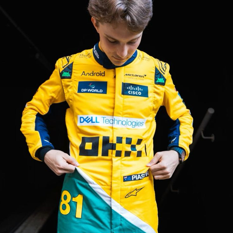 McLaren Monaco GP Formula 1 racing suit featuring authentic motorsport-inspired styling.