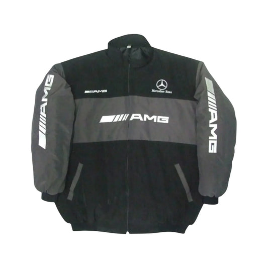 Brex Mercedes AMG F1 Vintage Racing Jacket Black & Dark Grey Edition - racing jacket, view 1 | Brex International