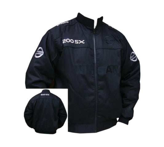 Brex Nissan 200SX GTR Racing Vintage Jacket Black JDM Motorsport Style - racing jacket, view 1 | Brex International