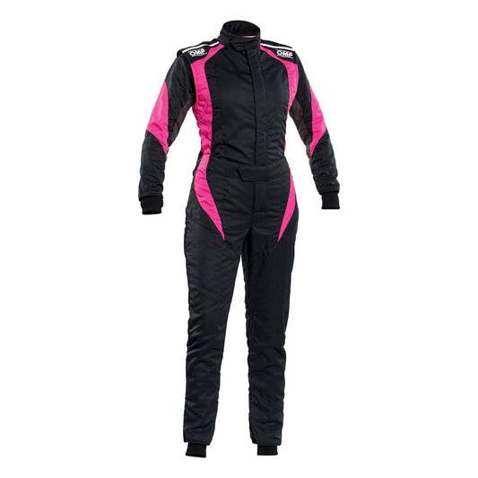 OMP FIRST ELLE Women's Black / Pink Kart Racing Suit | Brex International