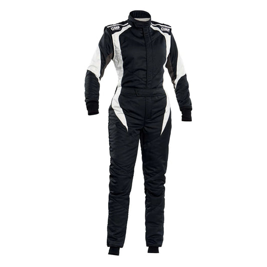 OMP FIRST ELLE Women's Black / White Kart Racing Suit | Brex International