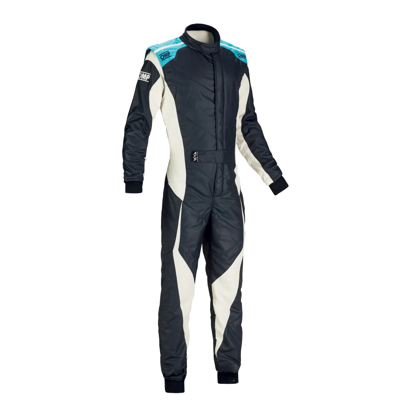 OMP TECNICA EVO Go-Kart Race Suit - Black / White | Brex International