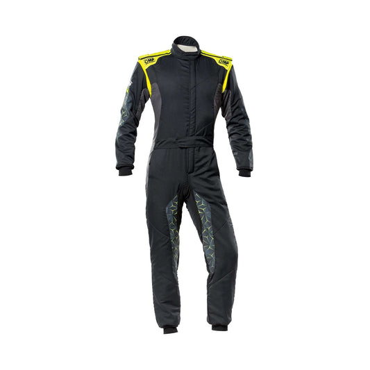 OMP Tecnica Evo Black / Yellow Race Suit | Brex International