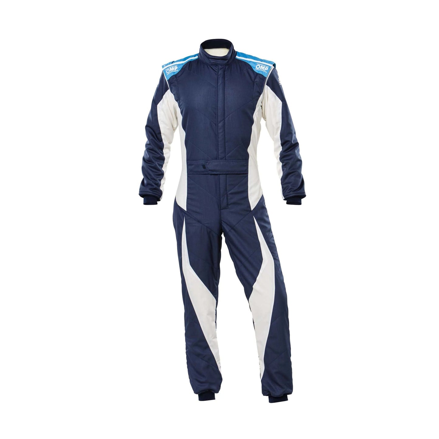 OMP Tecnica Evo Navy Blue / White Racing Suit | Brex International