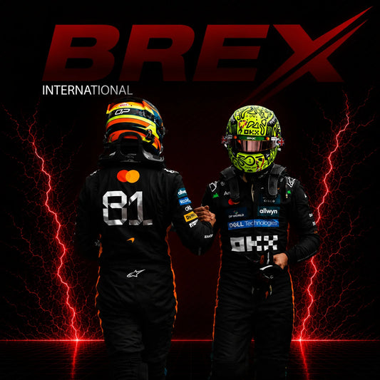 Oscar Piastri British GP McLaren F1 racing suit inspired by the Silverstone Grand Prix.