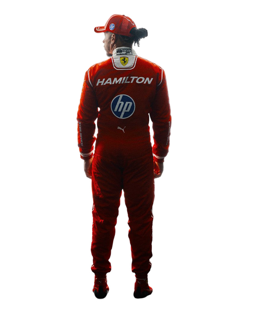Premium 2026 Lewis Hamilton Formula 1 racing suit featuring authentic motorsport-inspired craftsmanship and styling.