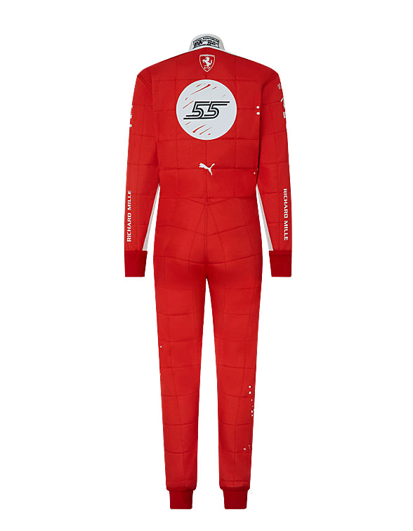 Premium 2023 Carlos Sainz Ferrari Las Vegas GP racing suit with authentic motorsport-inspired craftsmanship and detailing.