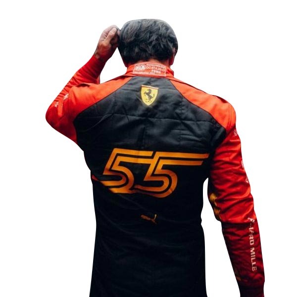 Premium Ferrari F1 Spain GP suit featuring authentic motorsport-inspired styling.