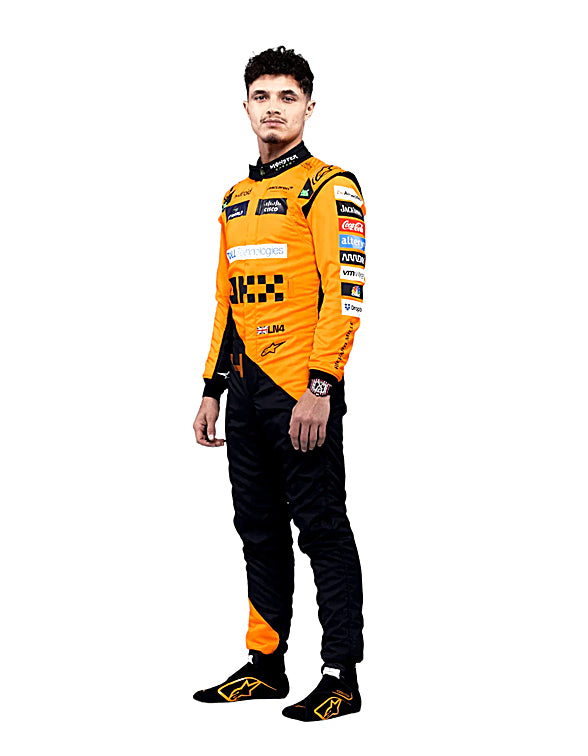 Premium Lando Norris racing suit inspired by the 2024 Formula 1 season.