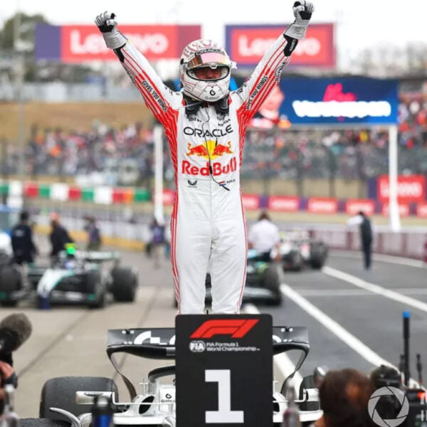 Red Bull Racing F1 team suit inspired by Max Verstappen's 2025 Formula 1 campaign.