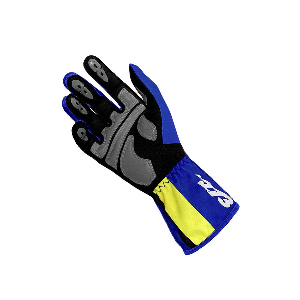 SNAP Blue_Black_Fluo Yellow Racing Gloves | Brex International