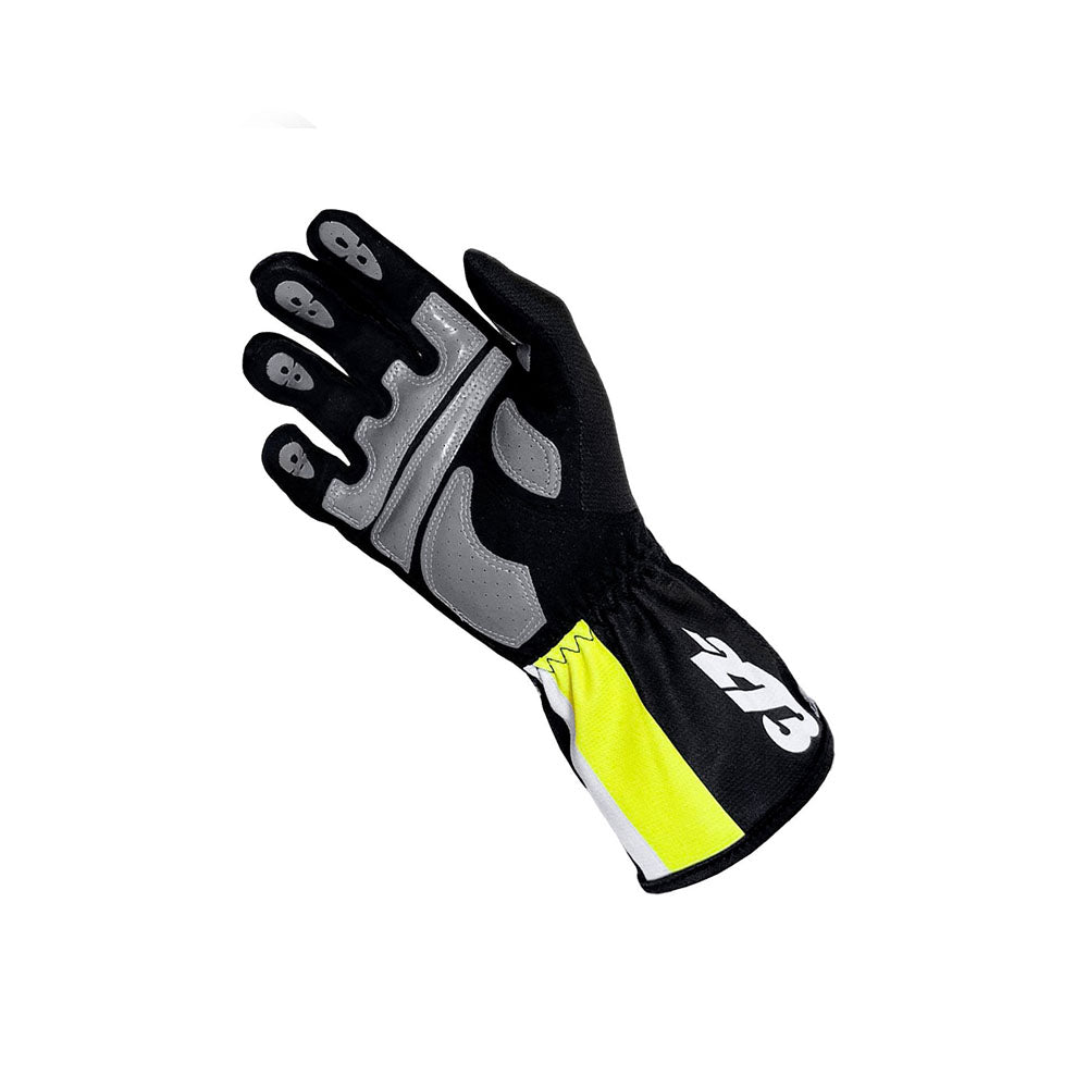 SNAP Fluo Black_White_Yellow Racing Gloves | Brex International