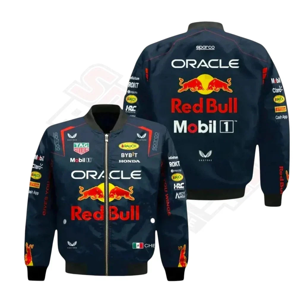 Brex Sergio Perez 2023 Oracle Red Bull Racing F1 Vintage Team Jacket - racing jacket, view 1 | Brex International