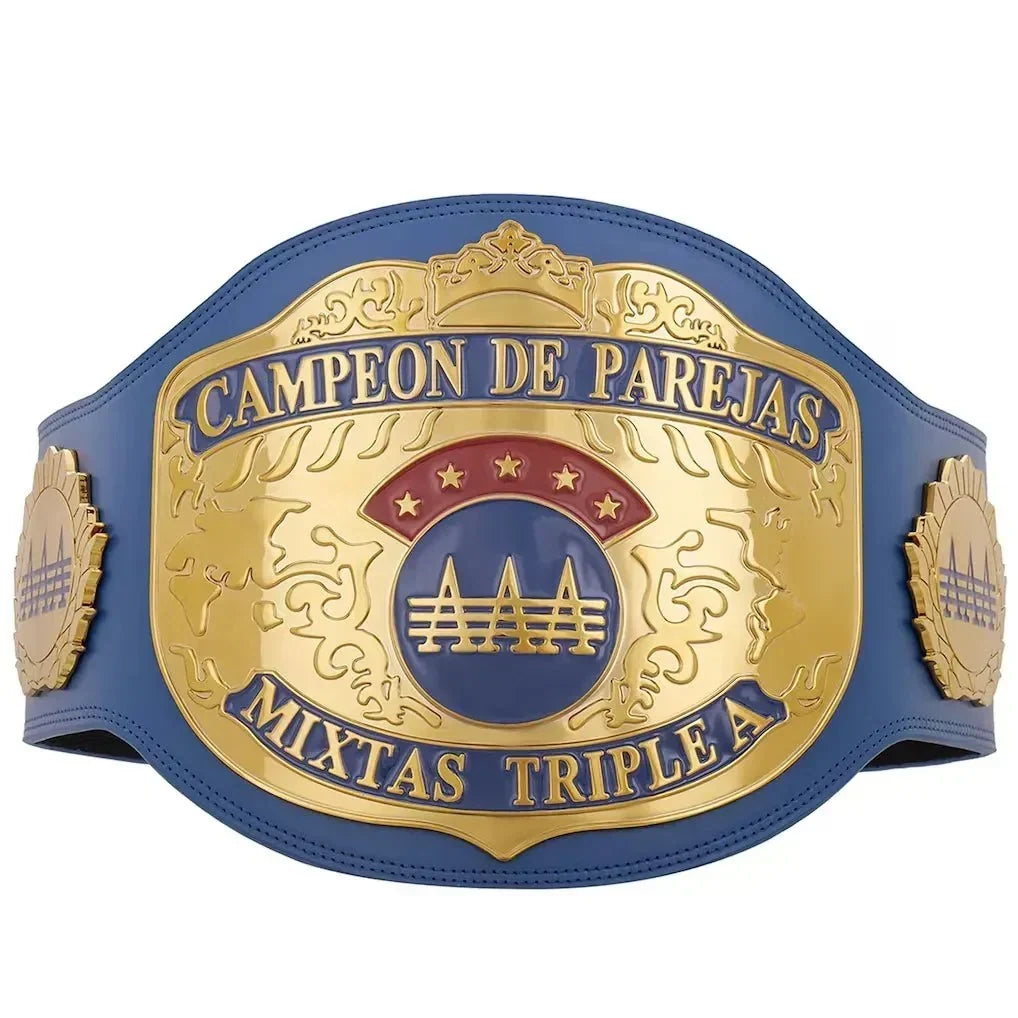 AAA World Mixed Tag Team Championship Inspired Title Belt - photo 1 of 8 | Brex International