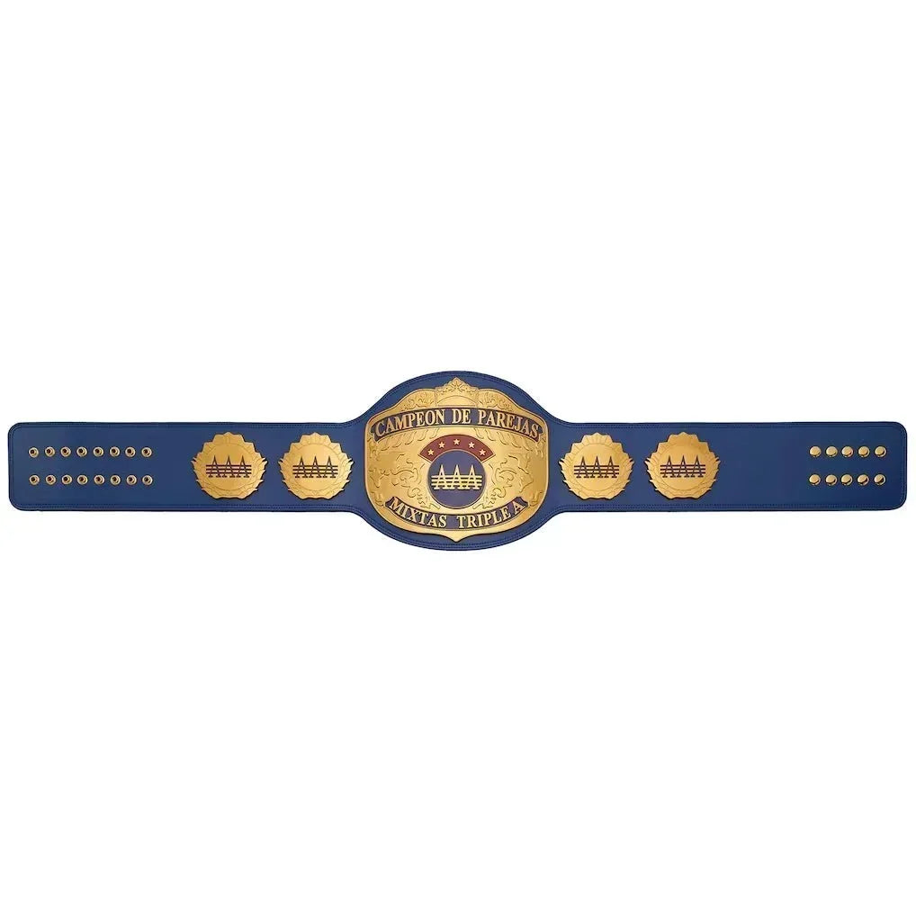 AAA World Mixed Tag Team Championship Inspired Title Belt - photo 5 of 8 | Brex International