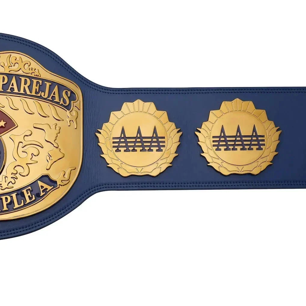 AAA World Mixed Tag Team Championship Inspired Title Belt - photo 8 of 8 | Brex International