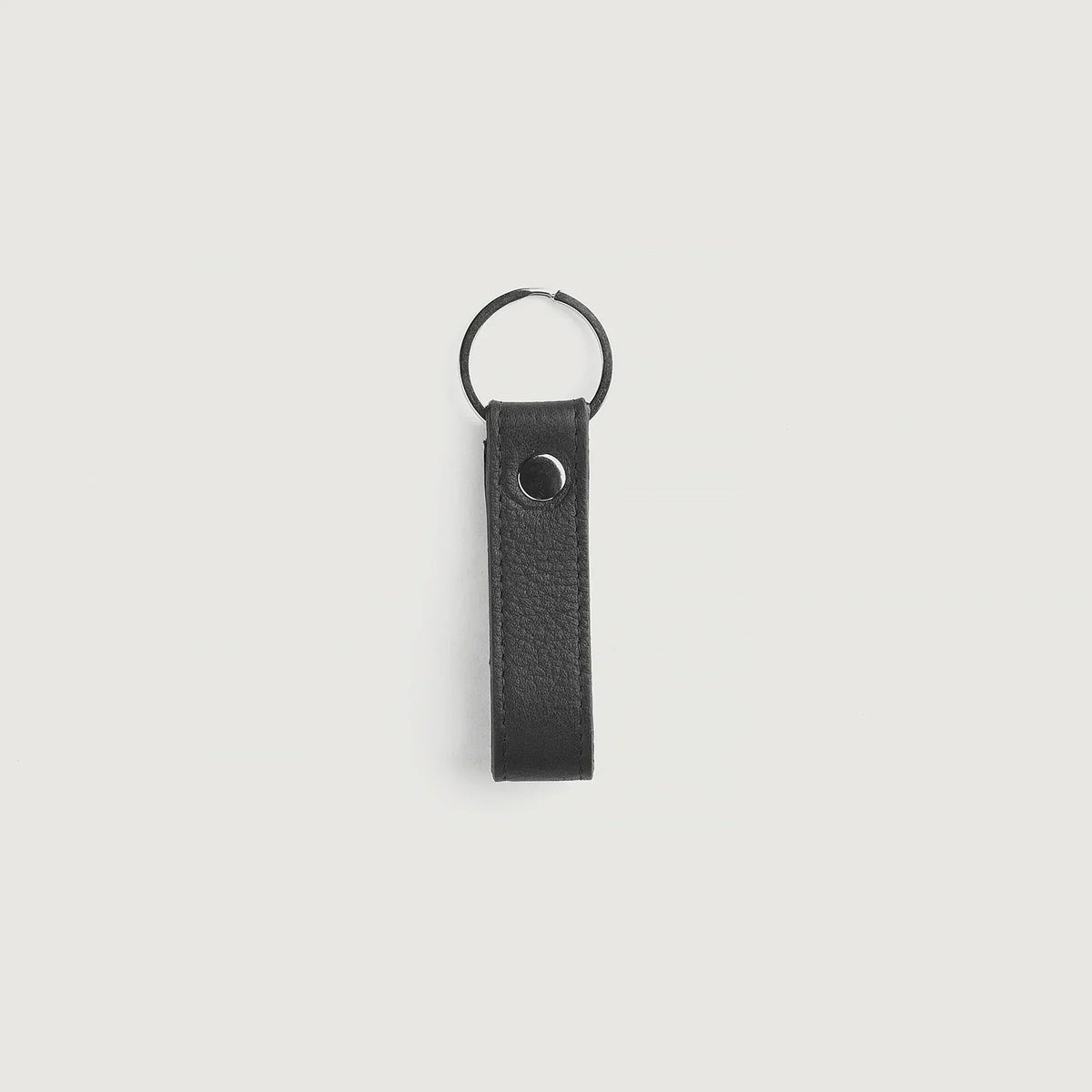 Brex Adkins Black Leather Keychain - black leather keychain, view 1