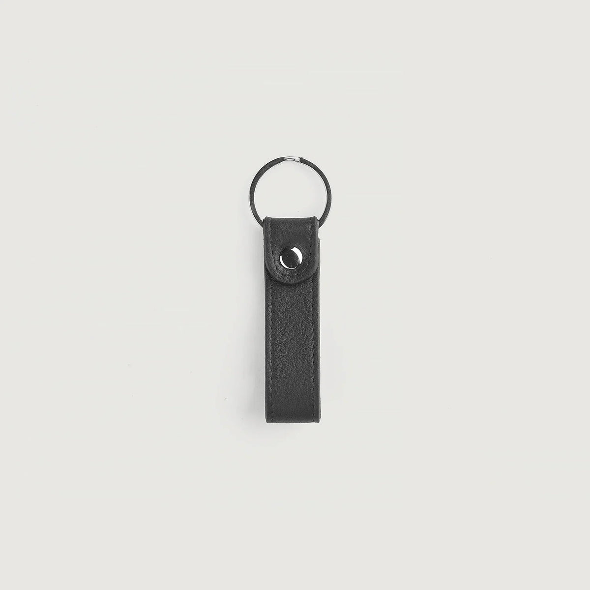 Brex Adkins Black Leather Keychain - black leather keychain, view 2