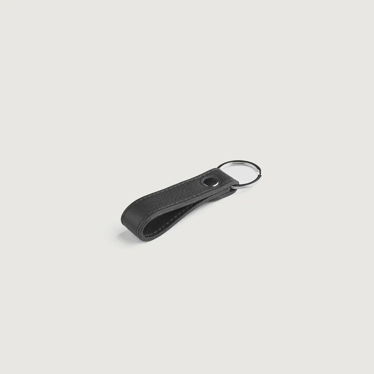 Brex Adkins Black Leather Keychain - black leather keychain, view 3