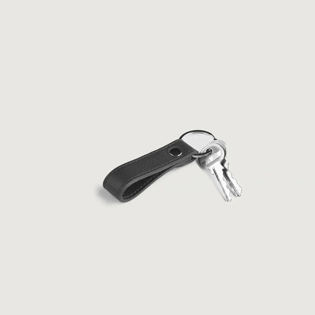 Brex Adkins Black Leather Keychain - black leather keychain, view 4
