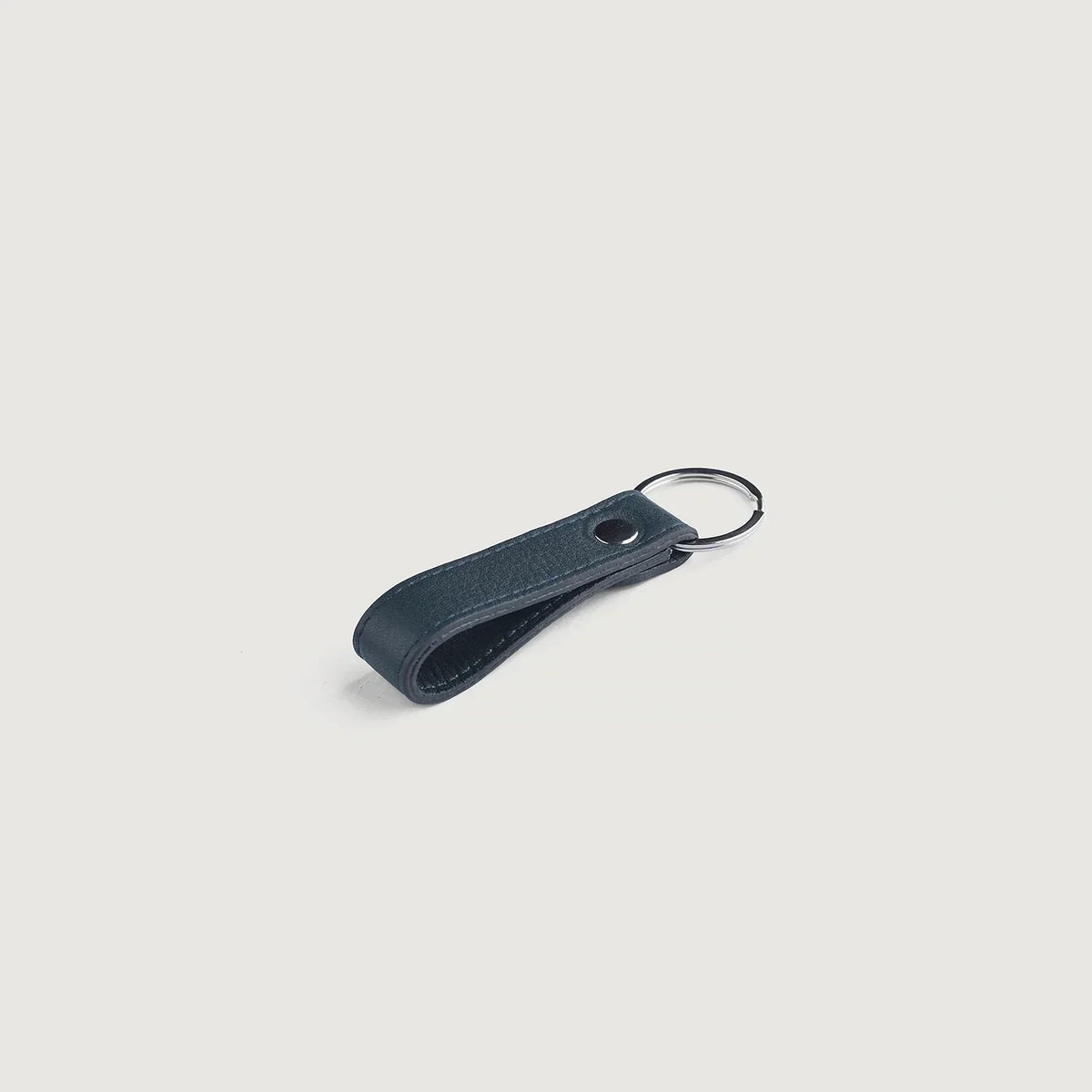 Brex Adkins Blue Leather Keychain - blue leather keychain, view 3