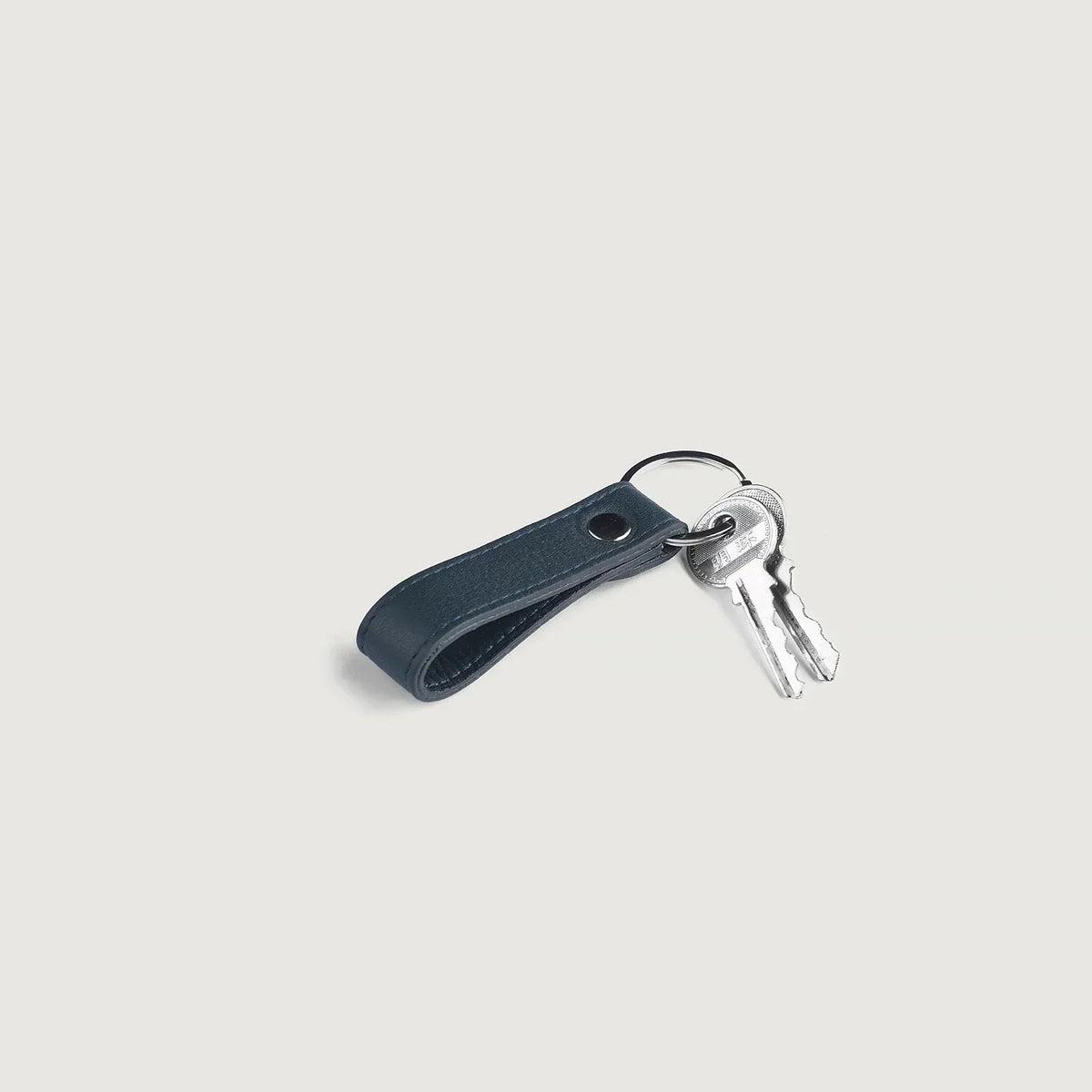 Brex Adkins Blue Leather Keychain - blue leather keychain, view 4