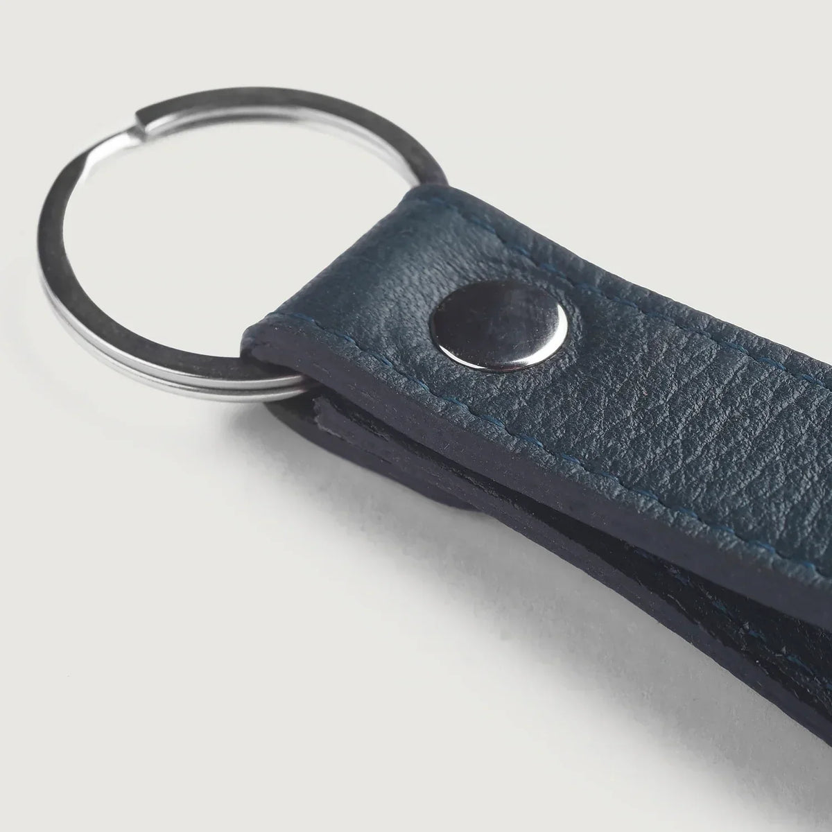 Brex Adkins Blue Leather Keychain - blue leather keychain, view 6