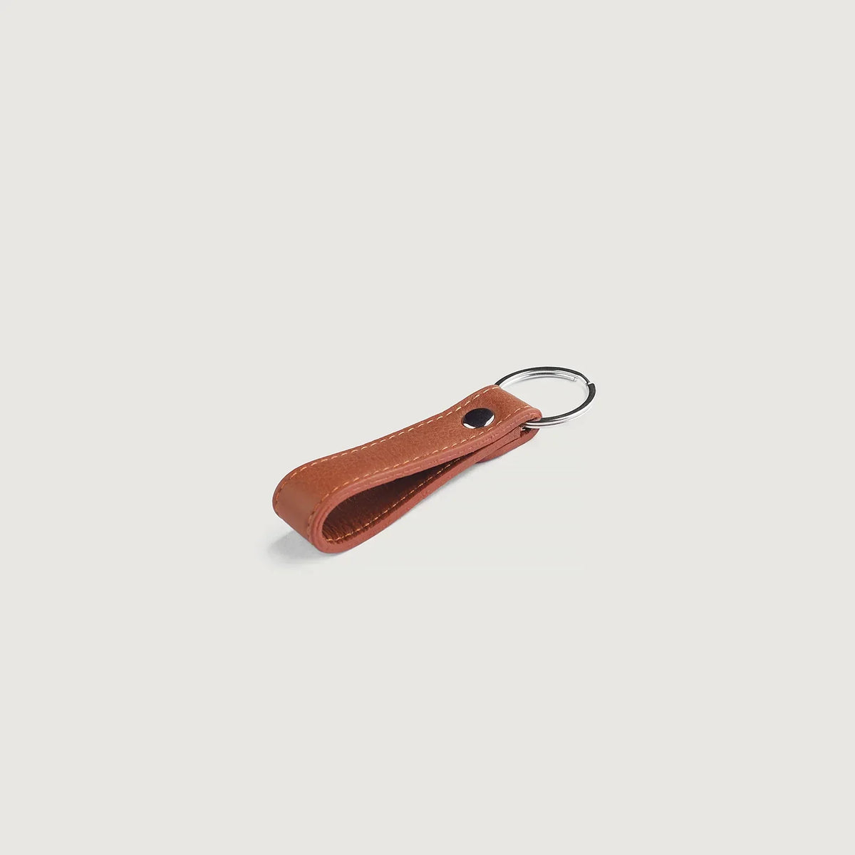 Brex Adkins Brown Leather Keychain - brown leather keychain, view 3