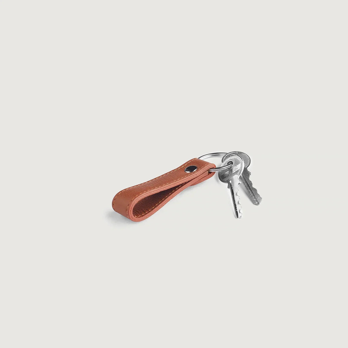 Brex Adkins Brown Leather Keychain - brown leather keychain, view 4