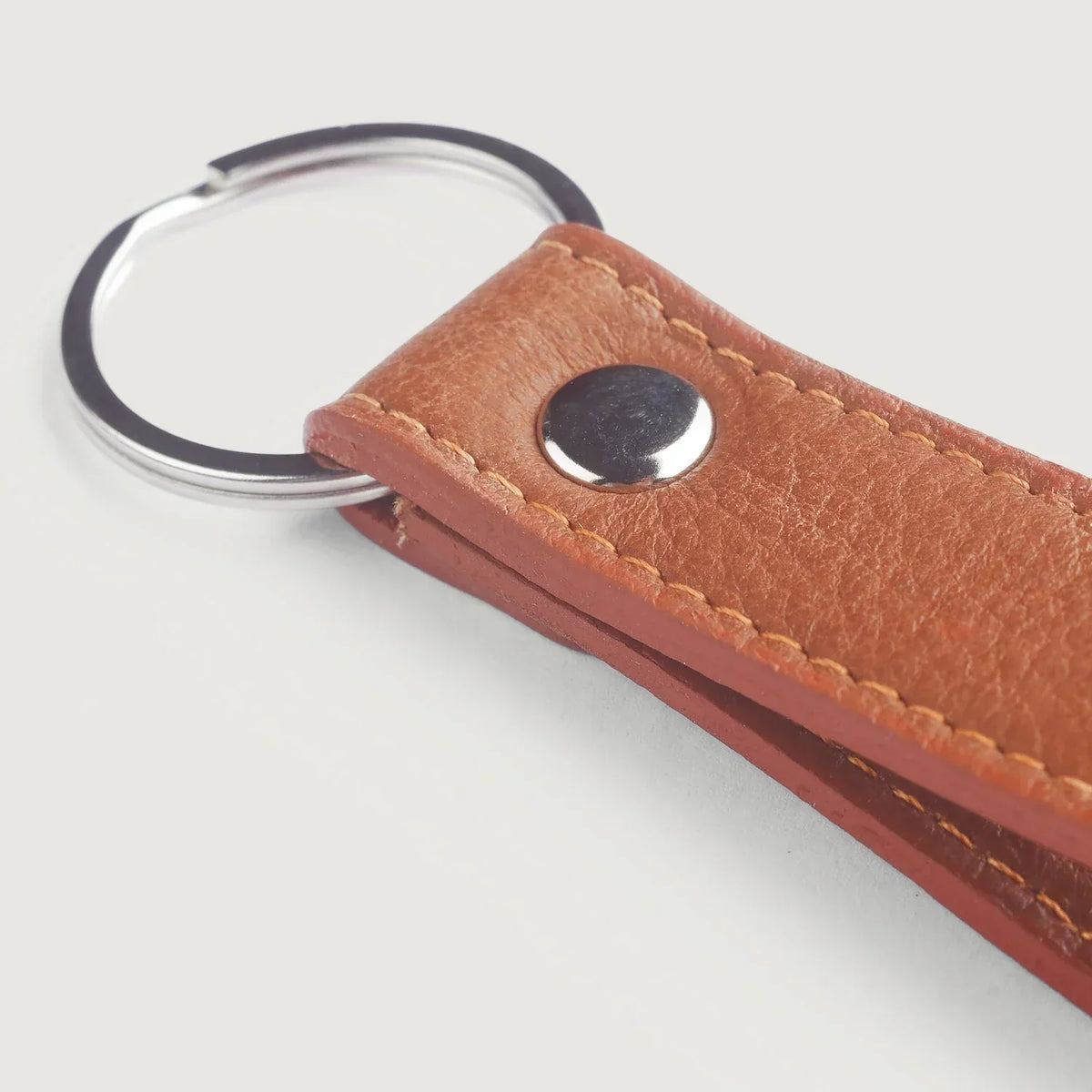 Brex Adkins Brown Leather Keychain - brown leather keychain, view 5
